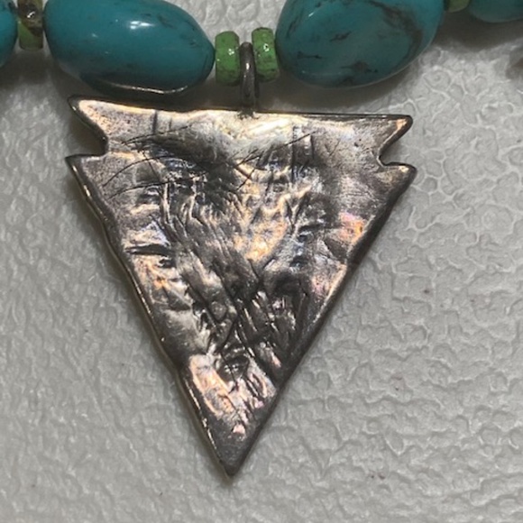 Turquoise and Silver Necklace - Picture 3 of 6